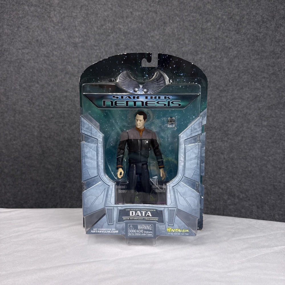 Art Asylum Star Trek Nemesis Data Action Figure 7in Black Starfleet Tricorder
